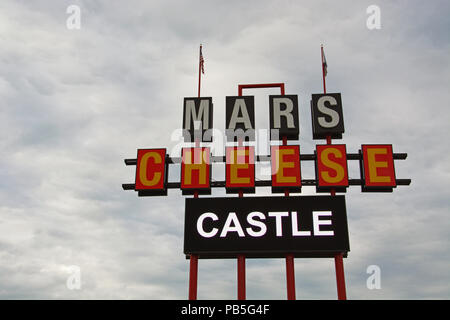 Fromage de Mars à Kenosha Wisconsin château a été l'emblématique road stop pour les voyageurs entre Milwaukee et Chicago depuis 1947. Banque D'Images