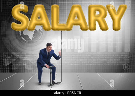 Salaire en pompage d'affaires business concept Banque D'Images