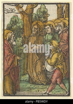 La parabole du semeur et les mauvaises herbes, de Das Plenarium. Artiste : Hans Schäufelein (allemand, Nuremberg ca. 1480-ca. 1540 Nördlingen). Fiche Technique : Dimensions : 3 11/16 × 2 11/16 in. (9,4 × 6,8 cm). Editeur : Adam Petri (allemand, actif, Bâle 1507-27). Date : 1517. Musée : Metropolitan Museum of Art, New York, USA. Banque D'Images