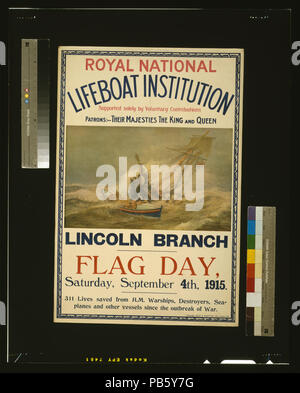 1274 Royal National Lifeboat Institution, Lincoln, le jour du drapeau, Samedi, Septembre 4th, 1915 RCAC2003675267 Banque D'Images