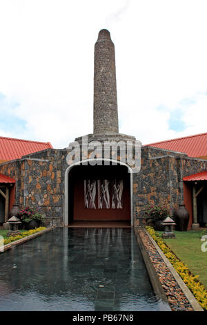 Vue extérieure de la célèbre distillerie de rhum Chamarel, bâtiment à proximité de l'Ile Maurice Banque D'Images