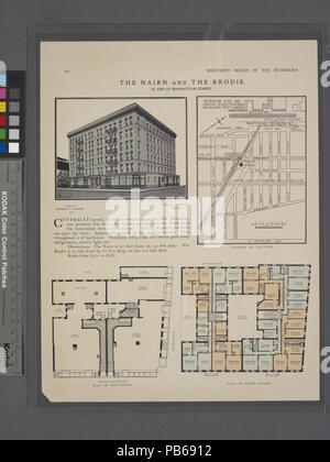 1658 L'Nairn et Brodie, 125 et 127 rue de Manhattan ; schéma de localisation ; Plan d'étage ; plan d'étages supérieurs (NYPL b12647274-465692) Banque D'Images