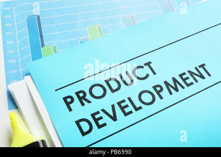 Documents sur le développement des produits et des rapports d'affaires. Banque D'Images