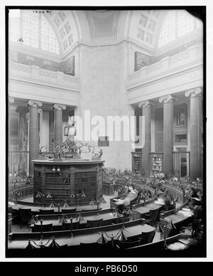 . Bibliothèque basse rotunda, Columbia University, New York. Photographie prise historique avant la conversion de la bibliothèque à un bâtiment de l'administration. Entre 1900 et 1910 942 Bibliothèque basse Banque D'Images