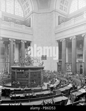 . Bibliothèque basse rotunda, Columbia University, New York. Photographie prise historique avant la conversion de la bibliothèque à un bâtiment de l'administration. Entre 1900 et 1910 942 Bibliothèque basse2 Banque D'Images