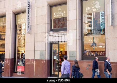 Brooks Brothers magasin de vêtements pour hommes à Martin Place,le centre-ville de Sydney, Australie Banque D'Images