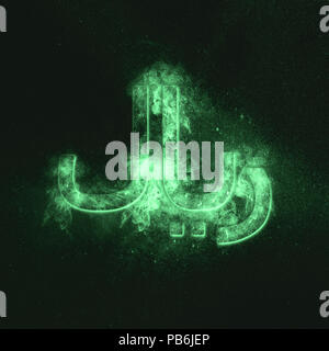 Rial iranien symbole. Rial iranien signe. Symbole monétaire monétaire. Symbole vert Banque D'Images