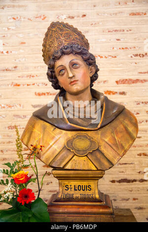 Statue de St Louis d'Anjou ou Saint Louis de Toulouse, Basilique Saint Sernin Toulouse Banque D'Images