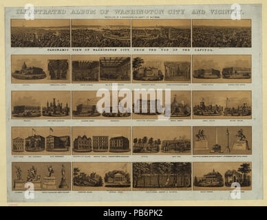789 d'album de Washington ville et environs - vue panoramique de la ville de Washington, à partir du haut de la Capitol RCAC2003656660 Banque D'Images