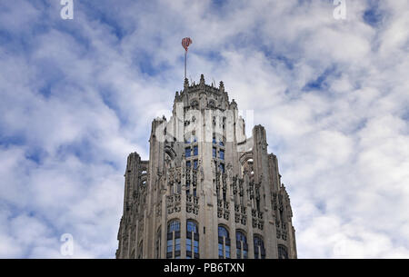 L'architecture le long de Michigan Avenue, Chicago, Illinois. Banque D'Images