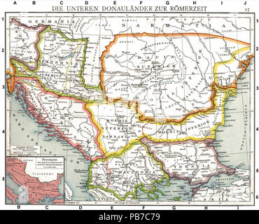 1268 provinces romaines d'Illyrie, la Macédoine, Dacia, Mésie, Pannonie et Thracia Banque D'Images