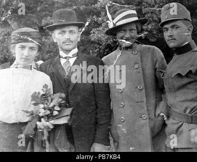 Tableau 1597, femmes, hommes, hat, 8233 Fortepan uniforme Banque D'Images