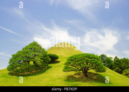 Suizenji Jojuen jardin au printemps, Kumamoto Prefecture, Japan Banque D'Images