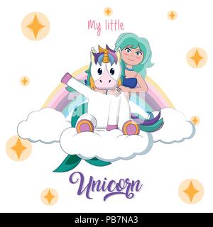 Ma petite licorne Illustration de Vecteur