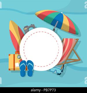 Modèle de châssis d'été Illustration de Vecteur