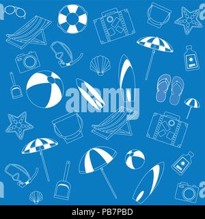 Fond d'été tendance Illustration de Vecteur