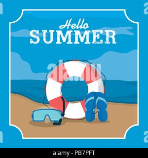 Modèle de châssis d'été Illustration de Vecteur