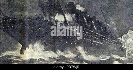 Naufrage du Titanic 1751 New York Herald Banque D'Images