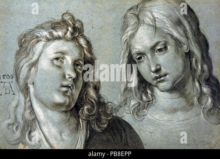 Deux anges Chefs 1506 1471 Albrecht Dürer - 1528 Allemand Allemagne Banque D'Images