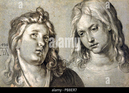 Deux anges Chefs 1506 1471 Albrecht Dürer - 1528 Allemand Allemagne Banque D'Images