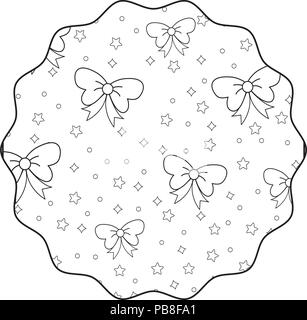 Châssis circulaire avec des arcs et des étoiles sur fond blanc, vector illustration Illustration de Vecteur