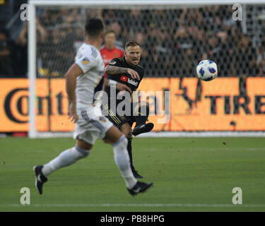 Los Angeles, CA, USA. 26 juillet, 2018. Los Angeles FC defender Jordanie Harvey # 2 au cours de la Los Angeles Club de Football vs LA Galaxy au banc de stade de la Californie à Los Angeles, CA le 26 juillet 2018. Jevone Moore : csm Crédit/Alamy Live News Banque D'Images