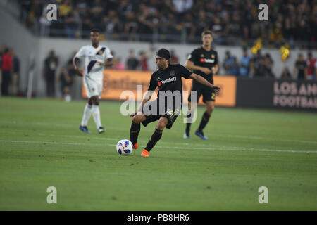 Los Angeles, CA, USA. 26 juillet, 2018. Le milieu de terrain du FC Los Angeles Lee Nguyen # 24 au cours de la Los Angeles Club de Football vs LA Galaxy au banc de stade de la Californie à Los Angeles, CA le 26 juillet 2018. Jevone Moore : csm Crédit/Alamy Live News Banque D'Images