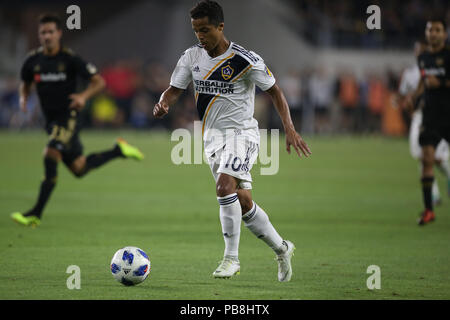 Los Angeles, CA, USA. 26 juillet, 2018. Los Angeles Galaxy avant Giovani dos Santos # 10 au cours de la Los Angeles Football Club vs LA Galaxy au banc de stade de la Californie à Los Angeles, CA le 26 juillet 2018. Jevone Moore : csm Crédit/Alamy Live News Banque D'Images
