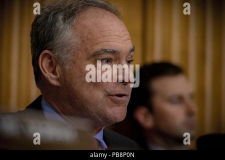 25 juillet 2018 - Washington, District of Columbia, United States - Le Sénateur TIM KAINE (crédit Image : © Christian Douglas via Zuma sur le fil) Banque D'Images