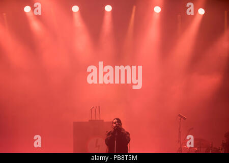 19/Marilyn Manson, chanteuse et actrice Marilyn Manson (Brian Hugh Warner) civil vivre à la Rock am Ring Festival à partir de 01.-03.06.2018 sur le Nürburgring dans l'Eifel. Rock, hardrock, metal, alternatif, de la musique dans le monde entier d'utilisation | Banque D'Images