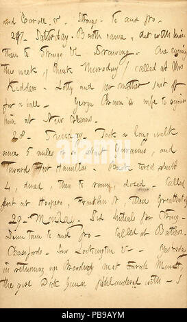 1735 Thomas Butler Gunn Diaries- Volume 4, page 67, du 26 au 29 mars, 1852 Banque D'Images
