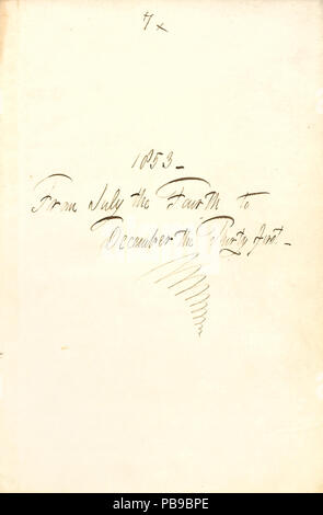 1737 Thomas Butler Gunn Diaries- Volume 6, page 7, 1853 Banque D'Images