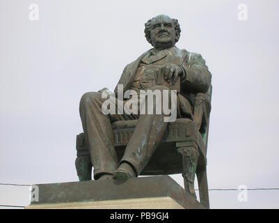 1148 P. T. Barnum Monument (1887), Parc en bord de mer, Bridgeport, CT - Avril 2016 Banque D'Images