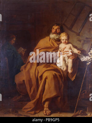 1196 Pierre Subleyras, "Saint Joseph tenant l'Enfant Jésus", Musée des Augustins (2004 1282) Banque D'Images