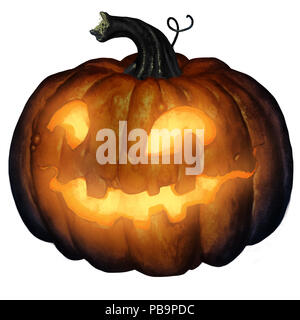 Classic halloween citrouille jack-o-lantern Banque D'Images