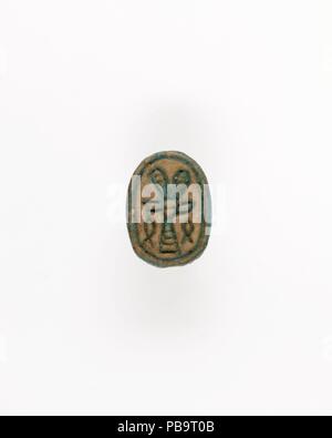 Scarab. Dimensions : L. 1 cm (3/8 po). Dynastie DYNASTIE : 12-18. Date : ca. 1981-1295 av. J.-C.. Musée : Metropolitan Museum of Art, New York, USA. Banque D'Images