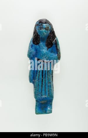 Overseer Shabti de Nany. Dimensions : H. 9,7 × 3,4 × D. W. 1,5 cm (3 13/16 × × 5/16 1 9/16 in.). Dynastie DYNASTIE : 21. Règne : règne de Psusennes I. Date : ca. C.-B. 1050. Musée : Metropolitan Museum of Art, New York, USA. Banque D'Images