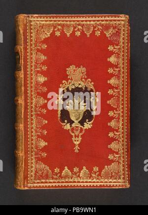 La dedvction de l'innocence de messire Philippe Baron de Montmorency, comte de Hornes, seigneur de Vveert franc, l'amiral et capitaine général de la Mer du pais bas ... contre la malicievse indeüe, arrestation, détention injuste, fausse accusation, iniques et tyrannicque peines exécution en sa personne à grand tort, par voye de faict perpetrees. Auteur : Jacques de Wesenbeke (1523 ?- ?1577). Dimensions : [16], 573 [c.-à-d. 572], [2] pages ; Total : 6 1/8 x 4 1/8 x 1 3/8 in. (15,6 × 10,5 × 3,5 cm). Date : 1568. Reliure maroquin rouge contemporain avec le Maroc vert central décoré de mosaïque w Banque D'Images