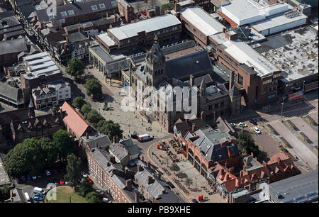 Vue aérienne de l'Hôtel de ville de Chester, Northgate Street, CH1 2HQ Banque D'Images