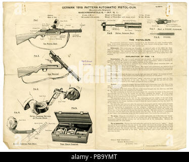 Intelligence Report intitulé 'aschinenpistole ,18, 1 (18,1)' M.P Banque D'Images