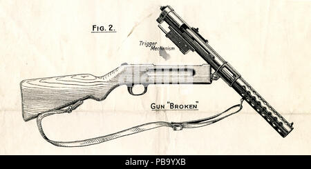 Intelligence Report intitulé 'aschinenpistole ,18, 1 (18,1)' M.P Banque D'Images