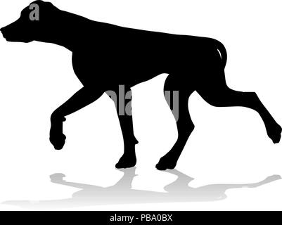 Silhouette chien Animal de compagnie Illustration de Vecteur