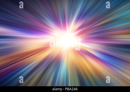 Zoom couleur vitesse d'effet de flou de la route de nuit pour le fond abstrait Banque D'Images