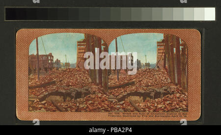 1872 Wreck et ruine de quartier de Chinatown à San Francisco, détruit par l'incendie et le tremblement de terre le 18 avril '06 (NYPL b11707375-G90F001 102F) Banque D'Images