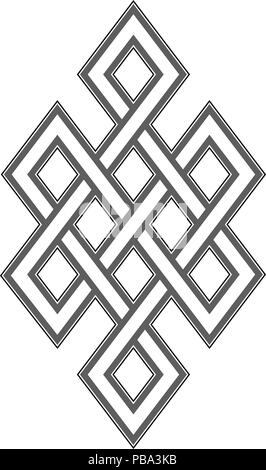 Celtic knot motif gris sur fond blanc Illustration de Vecteur