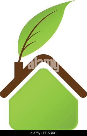 Icône de green house - maison écologique Illustration de Vecteur