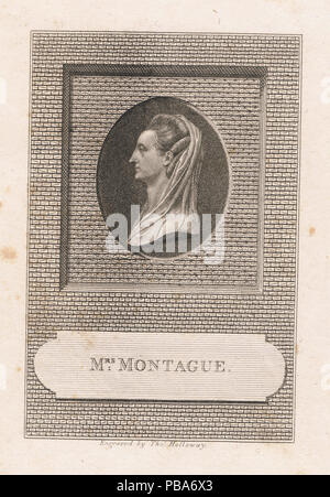 1066 Mme Elizabeth Montagu, gravé par Thomas Holloway, publié par John Sewell, Cornhill, 1785 Banque D'Images