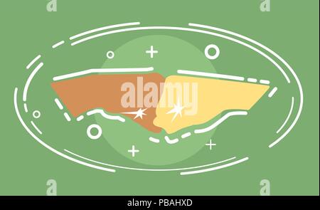 Deux poings se cogner les uns les autres. Cartoon bump geste. L'icône de la ligne nouvelle. Vector illustration. Illustration de Vecteur