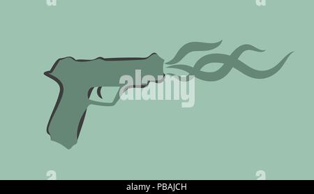 Pistolet de tir abstrait. Vector illustration. Illustration de Vecteur