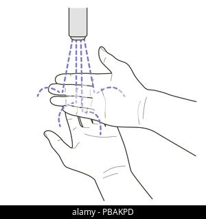 Se laver les mains à l'affichage obligatoire, vector illustration Illustration de Vecteur